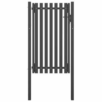 vidaXL Tuinhekpoort staal 100x175 cm antraciet, Tuin en Terras, Verzenden, Nieuw