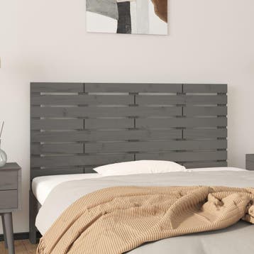 vidaXL Hoofdbord wandmontage 126x3x63 cm massief grenenhout, Verzenden