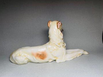 Herend - Beeldje - Lying Borzoi - Porselein