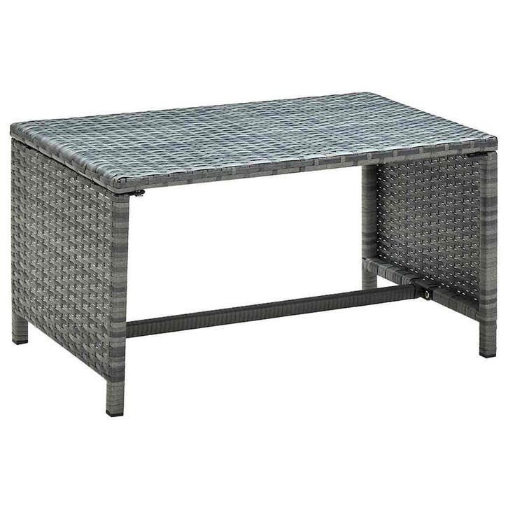 vidaXL Salontafel 70x40x38 cm poly rattan antraciet, Huis en Inrichting, Tafels | Salontafels, Nieuw, Verzenden