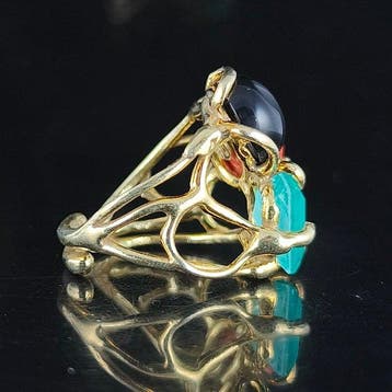 Sans prix de réserve - Bague tendance Plaqué or, Argent, Handtassen en Accessoires
