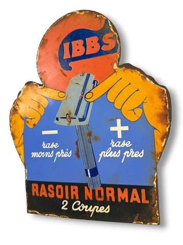 Emaille plaat - Emaille reclameplaat voor Gibbs