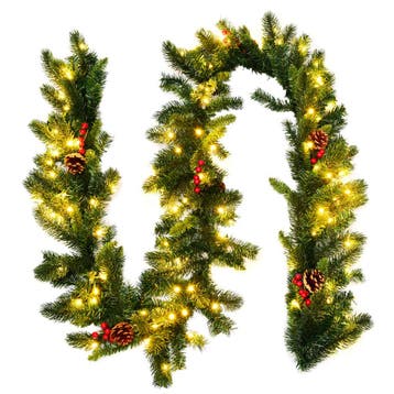 2dekans | Coast Kerstslinger Groen – 274 cm – Met 100, Ophalen of Verzenden, Nieuw