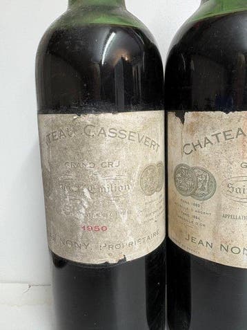 1950 Château Cassevert - Saint-Émilion Grand Cru Classé - 3, Verzamelen, Nieuw