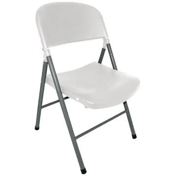 Opklapbare Stoelen | Kunststof/Staal | White | Grijs Frame, Verzenden, Nieuw in verpakking