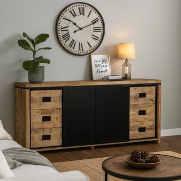 Novelle dressoir, mangohout (nieuw, A-keuze), Nieuw