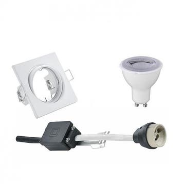 LED Spot Set 6W - Dimbare Vierkante Inbouwspot - Kantelbare, Verzenden, Nieuw