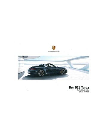 2015 PORSCHE 911 TARGA PRIJSLIJST DUITS, Nieuw