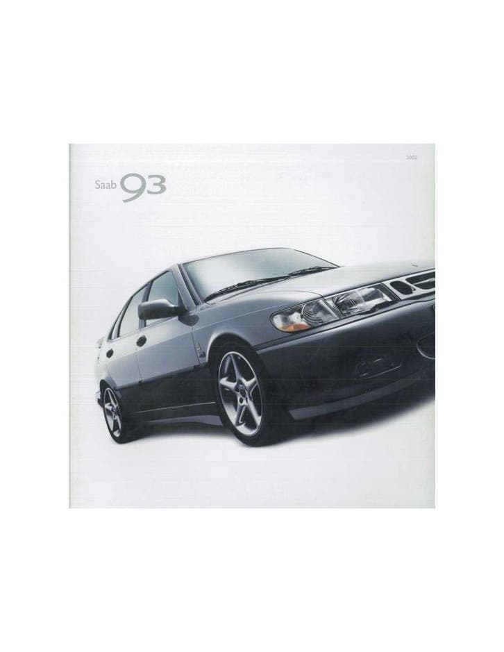 2002 SAAB 9-3 BROCHURE ENGELS (USA), Boeken, Auto's | Folders en Tijdschriften, Ophalen of Verzenden