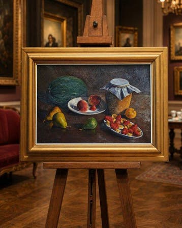 École catalane (c.1950) - NO RESERVE - Abondance de fruits, Antiek en Kunst