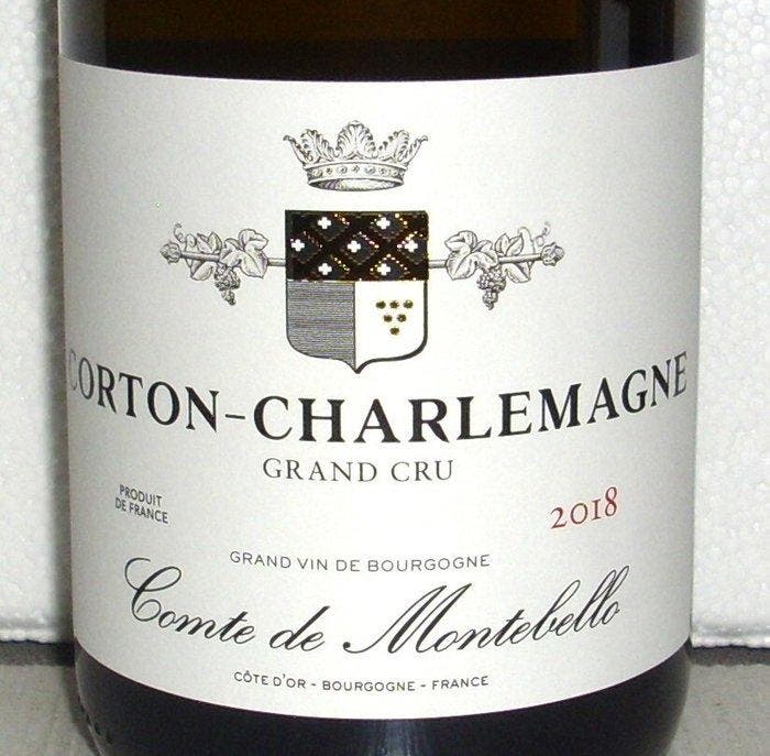 2018 Comte de Montebello - Corton Charlemagne Grand Cru - 2, Verzamelen, Wijnen