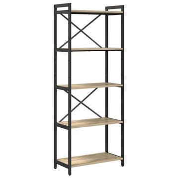 vidaXL Boekenplank Sonoma Eik 60 x 30 x 155 cm Bewerkt hout, Verzenden, Nieuw
