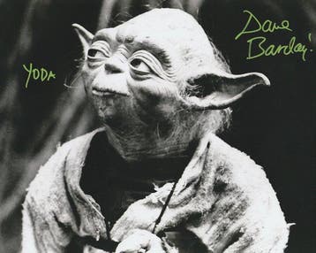 Star Wars - Signed by Dave Barclay (Yoda), Nieuw