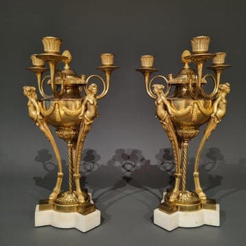 Paire de candélabres fin XVIIIe siècle - Kandelaber (2) -