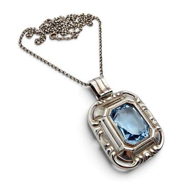 Zilver - Halsketting - Duits Art Deco, jaren veertig, Nieuw