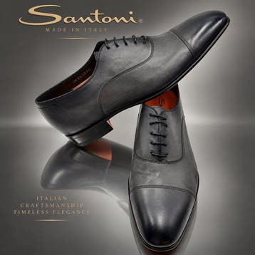 Santoni - Veterschoenen - Maat: EU 42.5 - Nieuw in doos, Nieuw