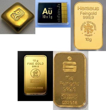 10 gram - Goud .999 - Divers, Postzegels en Munten