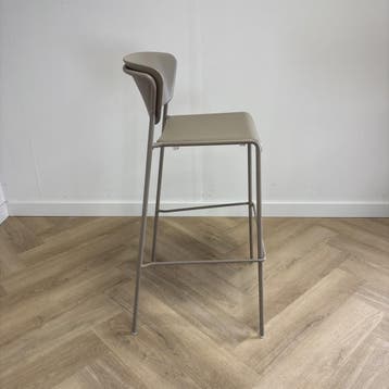 barkruk Scab Lisa - taupe bruin, Huis en Inrichting, Barkrukken, Gebruikt, Kunststof