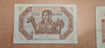 Saar. - 1 Francs - 1947 - Fayette VF 44-01 (Zonder, Postzegels en Munten