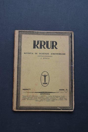 Julius Evola - 2 numeri della rivista esoterica Krur - 1929