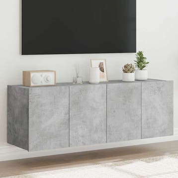 vidaXL Tv-wandmeubels met LED-verlichting 2 st 60x35x41 cm, Verzenden