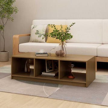 vidaXL Salontafel 110x50x34 cm massief grenenhout, Maison & Meubles, Verzenden