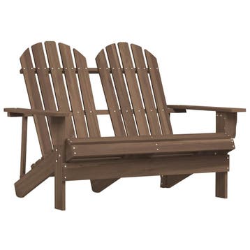 vidaXL Tuinstoel 2-zits Adirondack massief vurenhout bruin, Verzenden, Nieuw