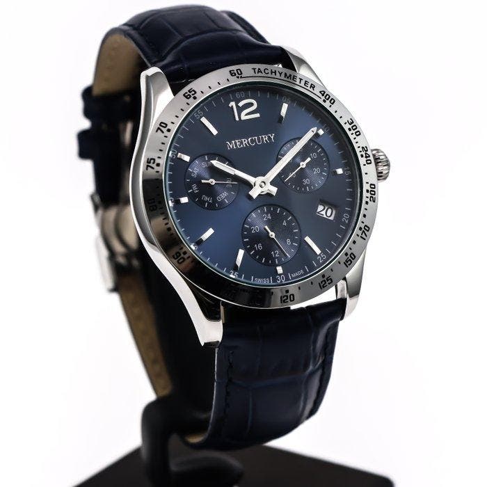 MERCURY - Swiss Made Watch - MEC470-SL-9 - Zonder, Handtassen en Accessoires, Horloges | Heren