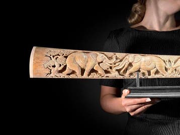 GEEN RESERVEPRIJS - Prachtige extra grote uitgehouwen, Antiek en Kunst