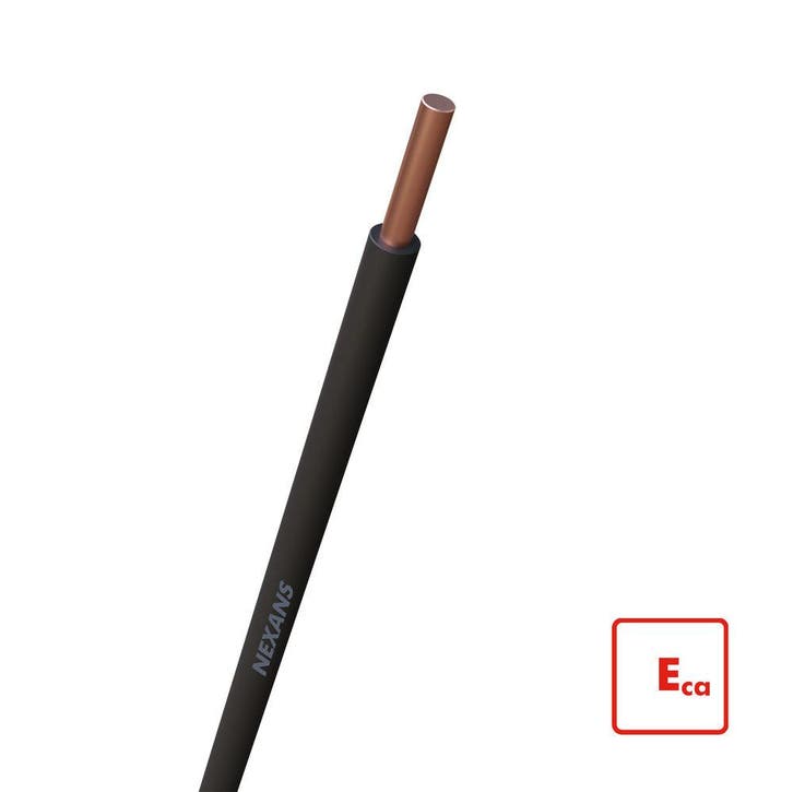 Nexans H07V-U Eca 2.5mm2 Zwarte Installatiedraad Doos 100m -, Doe-het-zelf en Bouw, Elektriciteit en Kabels, Verzenden