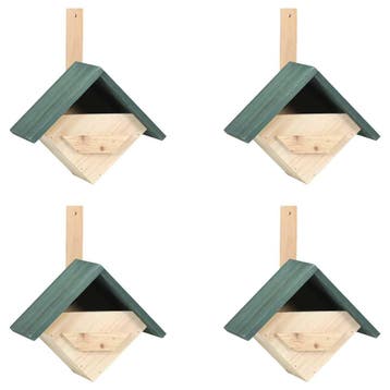 vidaXL Vogelhuisjes 4 st 24x16x30 cm vurenhout, Verzenden