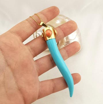 Turquoise - Argento 925 - Hanger - Italiaans vakmanschap