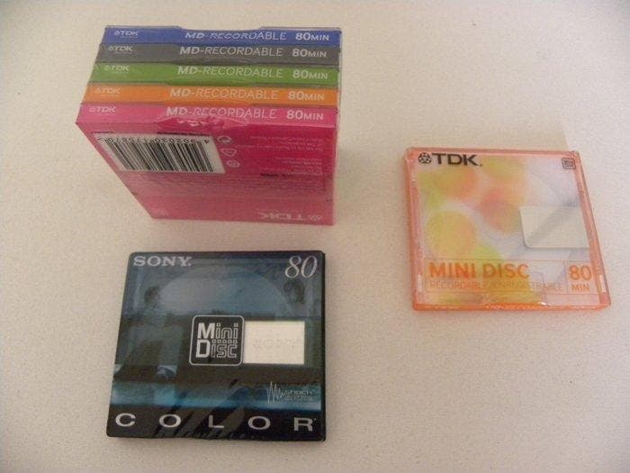 TDK, Sony MD Data - MD 80 MiniDisc Aantal items: 18, TV, Hi-fi & Vidéo, Radios