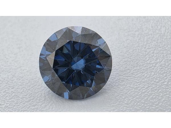 Veiling - Moissanite briljant 1 crt  Royal Blue ( GRA Gecert, Bijoux, Sacs & Beauté, Pierres précieuses