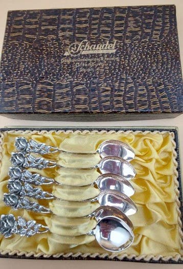 Theelepel (6) - .835 zilver, Antiek en Kunst