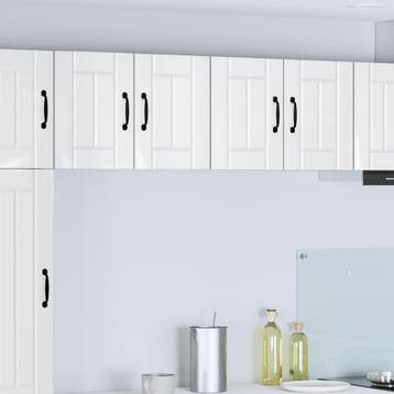 vidaXL Wandkast LUCCA 2 st Hoogglans Wit Bewerkt hout, Verzenden