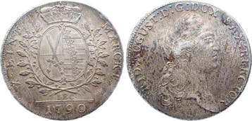 Duitsland 1 taler, daalder Sachsen 1790 Vikariat schoene..., Verzenden