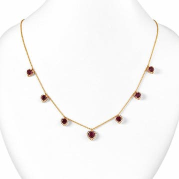 Statement ketting - 14 karaat Geel goud - 4.37ct. tw.
