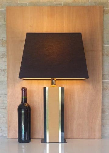 Le Dauphin - Lampe - Modèle Burlington - Métal, Suédine et
