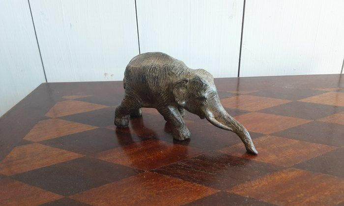 P. Chenet - Beeld, Olifant - 6.5 cm - Brons, Antiquités & Art, Curiosités & Brocante