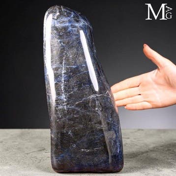 Gepolijste sodaliet vrije vorm Sculpturale, dynamische, Verzamelen