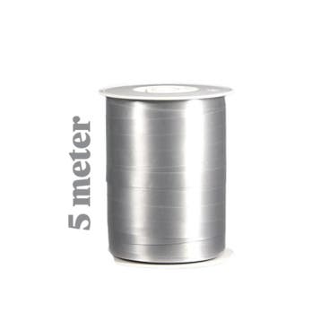 5m zilver grijs lint - krullint - cadeau versiering - leu..., Divers, Emballage cadeau, Verzenden