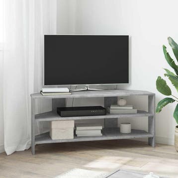 vidaXL HoekTVKabinet Beton Grijs 102x40,5x45cm Bewerkt hout, Verzenden