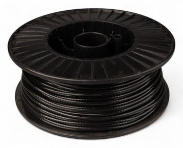 Fitness Staalkabel 5,5mm 100 meter zwart, Verzenden, Nieuw