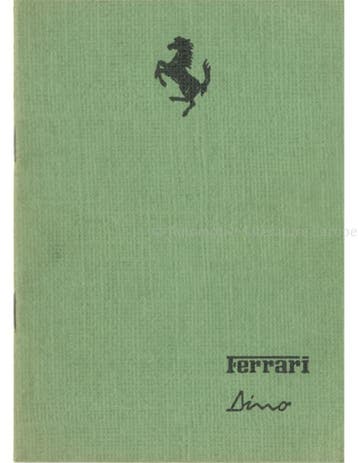 1972 FERRARI DINO VERKOOP & SERIVCE ORGANISATIE INSTRUCTIE.., Ophalen of Verzenden