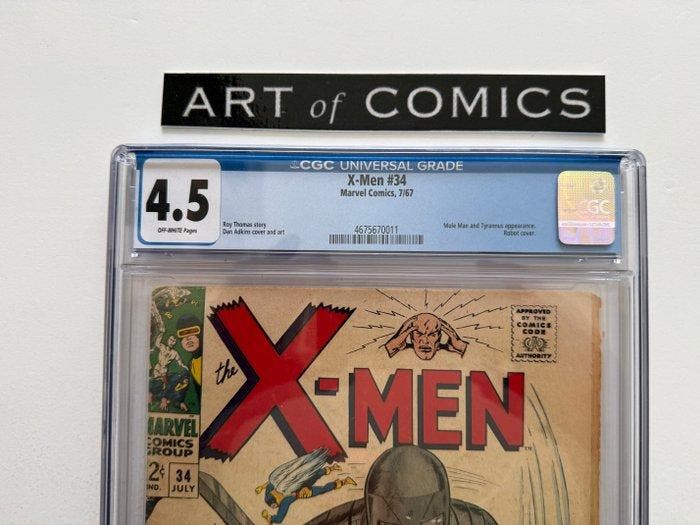 X-Men #34 - Mole Man Tyrannus Appearance - CGC 4.5 - 1, Boeken, Strips | Comics
