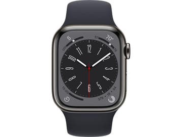 Apple Watch Series 8 - 4G - ECG - 41mm - Grafiet, Handtassen en Accessoires, Smartwatches, Verzenden, Zo goed als nieuw, Apple