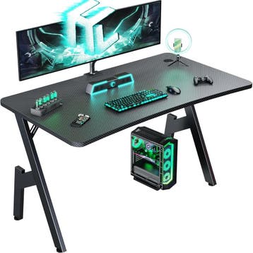 Gaming bureau - Gaming desk - Gaming tafel - 100x50 cm - Zwa, Verzenden, Nieuw