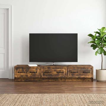 vidaXL TV Kast 147 x 34,5 x 27 cm Gerookt eiken Bewerkt hout, Verzenden