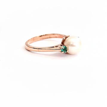 Zonder minimumprijs - Ring - 9 kt. Roségoud, Zilver Spinel -, Nieuw